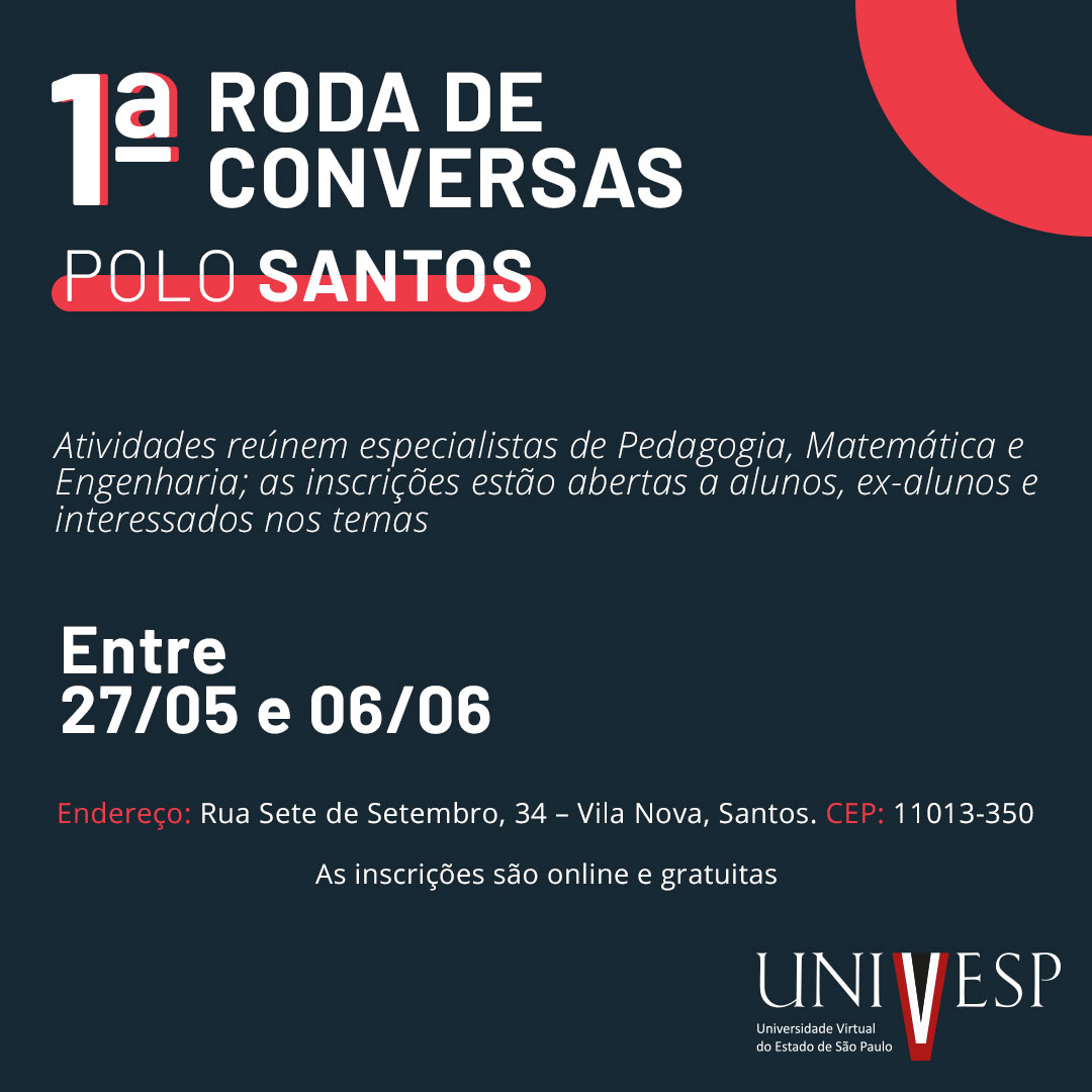 Polo de Santos promove 1ª Roda de Conversas - Saberes Compartilhados