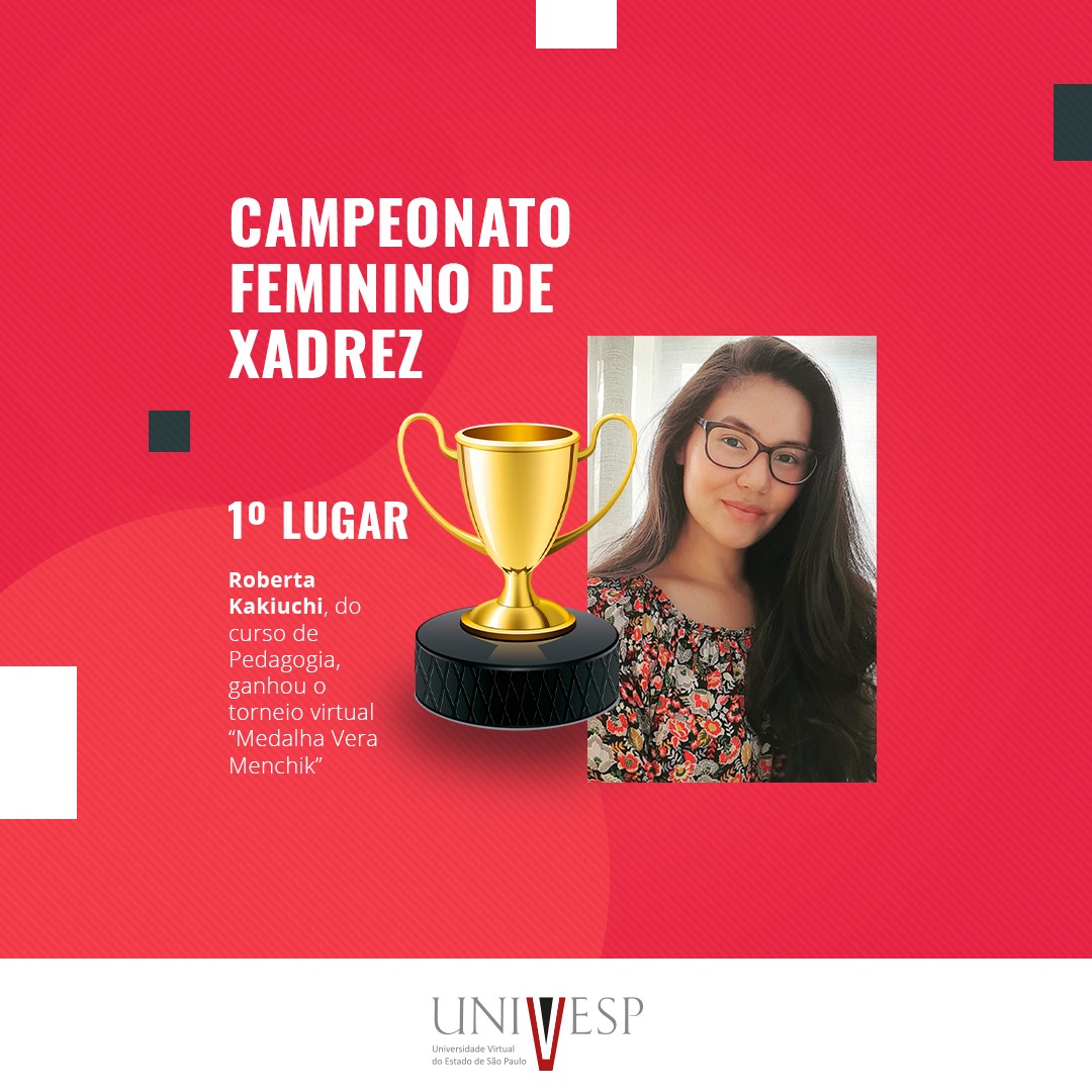 Aluna do polo de Tremembé vence Campeonato Feminino de Xadrez