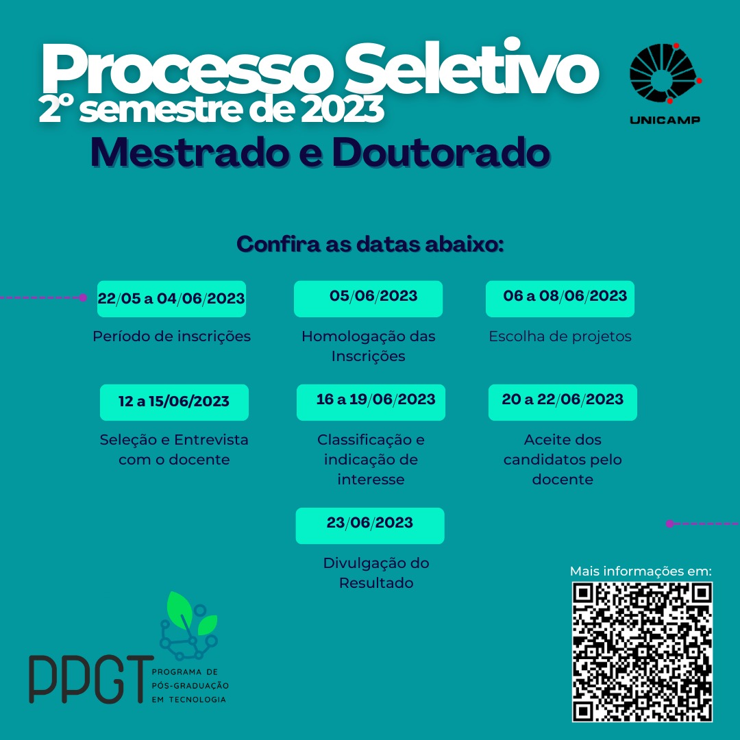 Dica Univesp- Unicamp abre inscrições para pós-graduação de mestrado e doutorado em Tecnologia