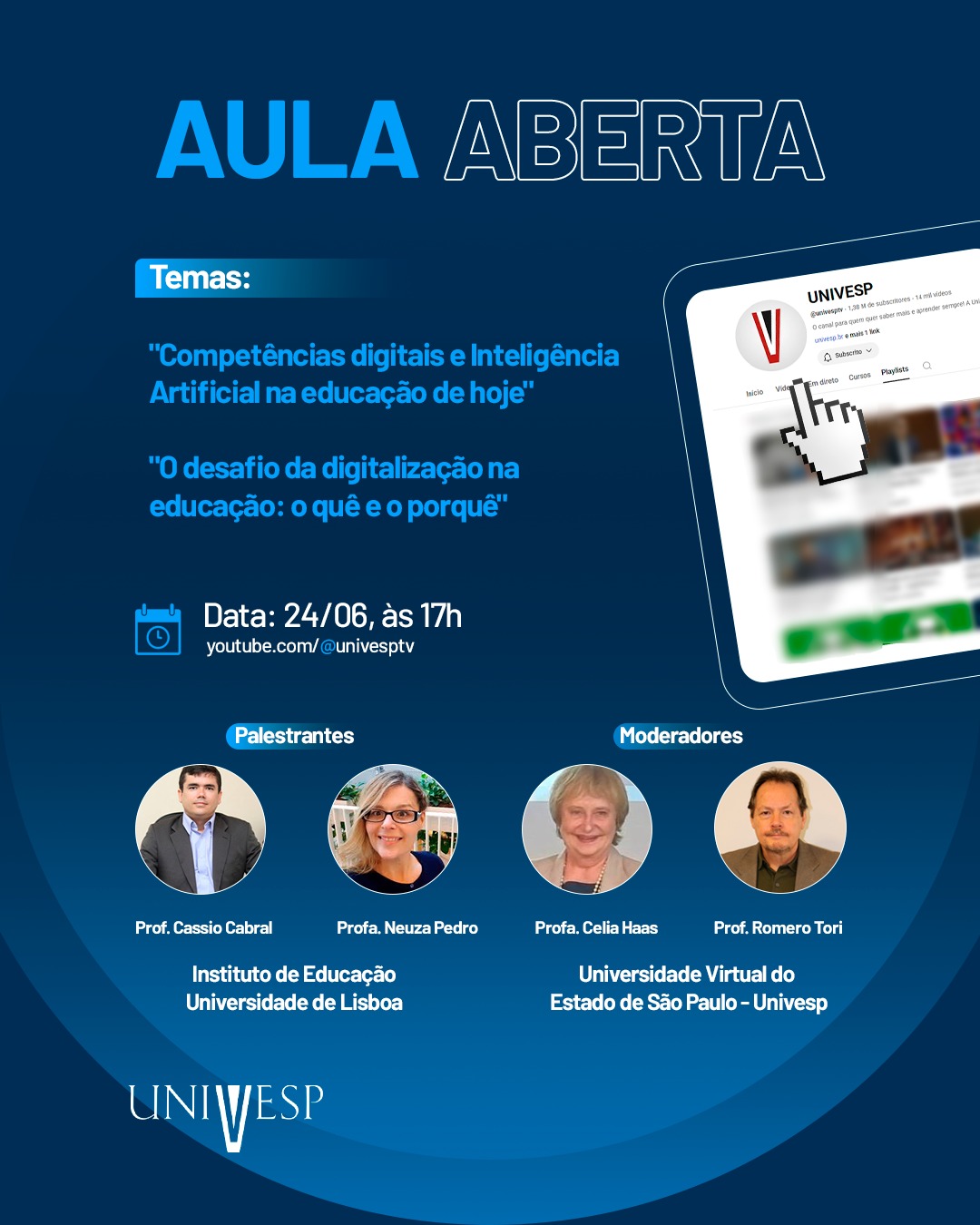 Univesp oferece Aula Aberta com professores da Universidade de Lisboa