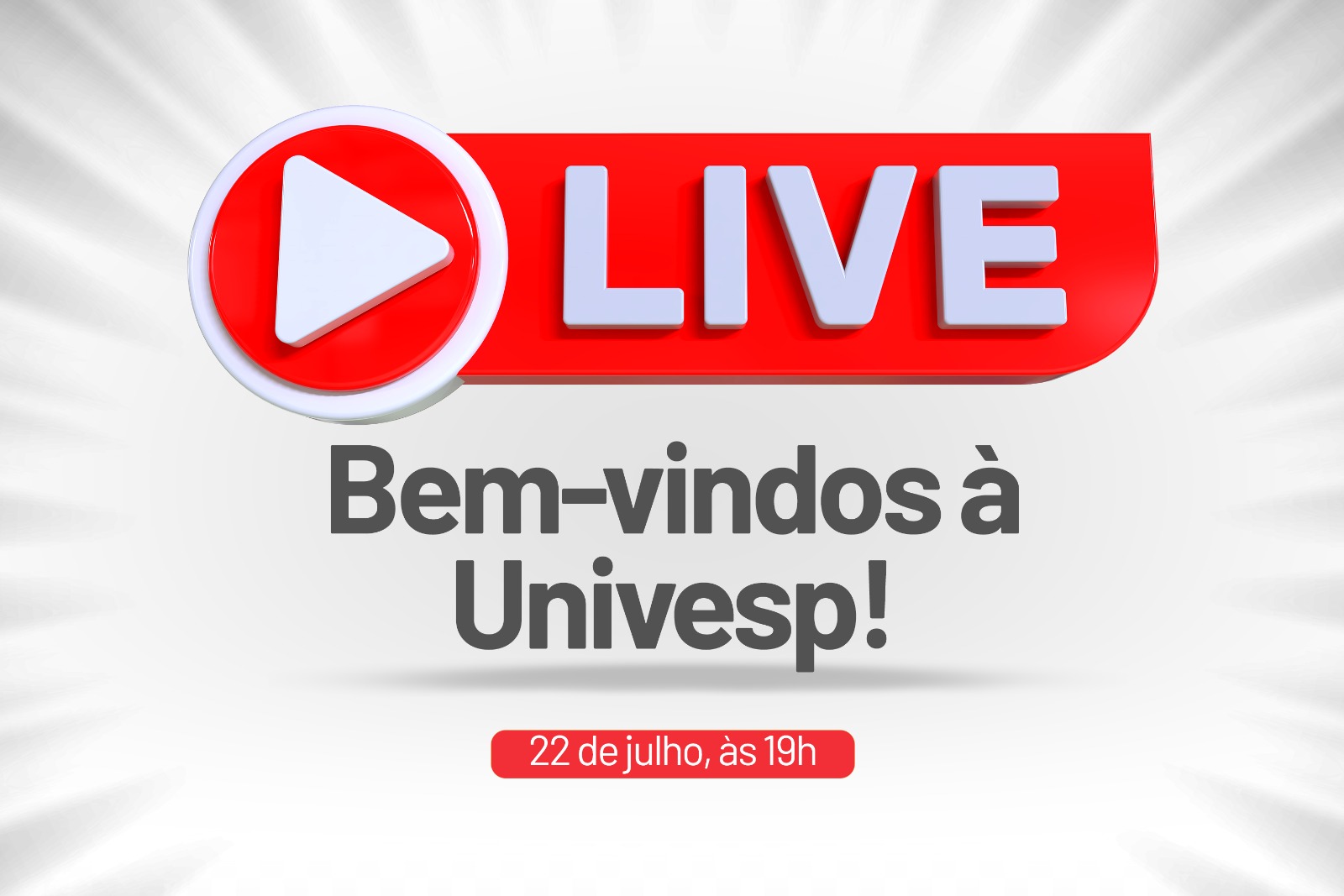 Univesp realiza live de Boas-vindas